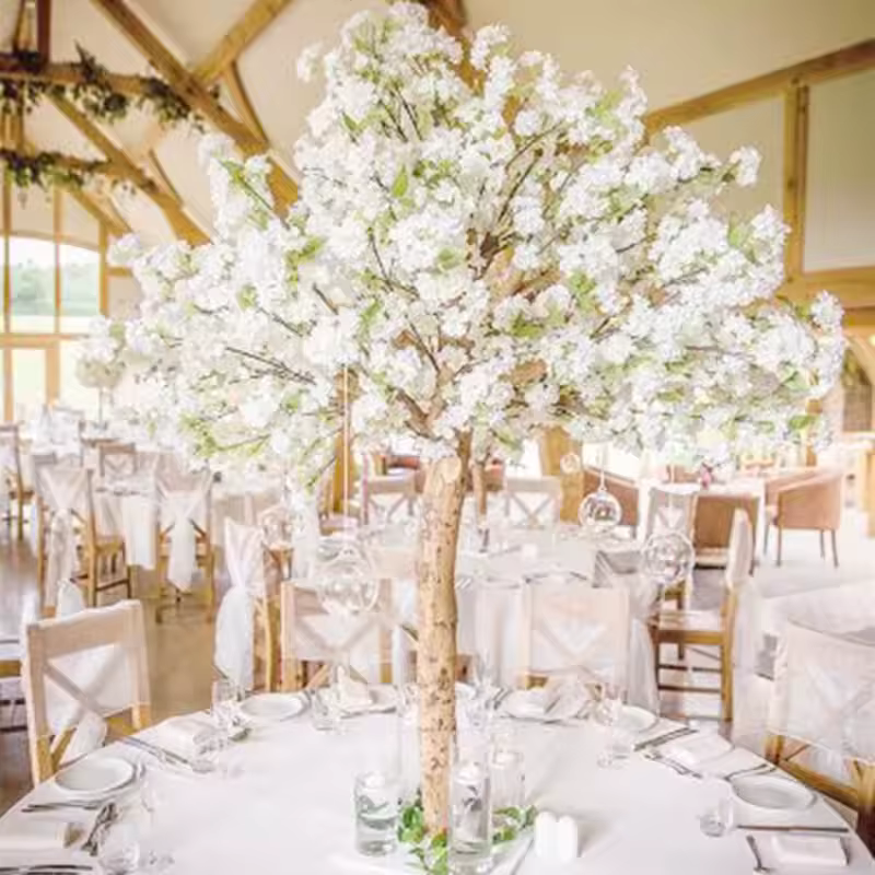 Décoration florale artificielle haut de gamme: arbre à fleurs de cerisier