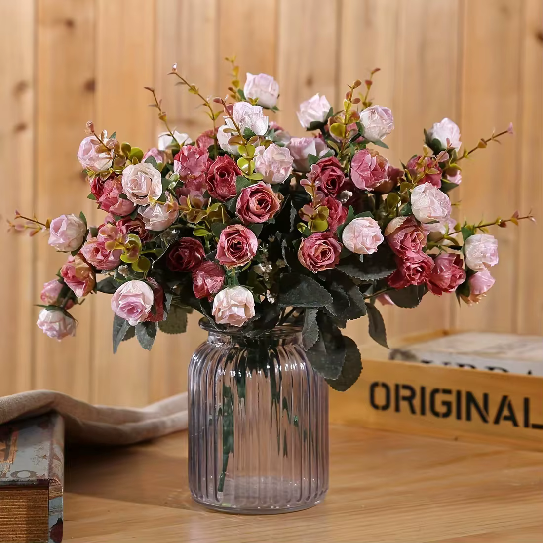 Vase en verre sculpté à la main - Jardinière hydroponique pour la maison/le bureau