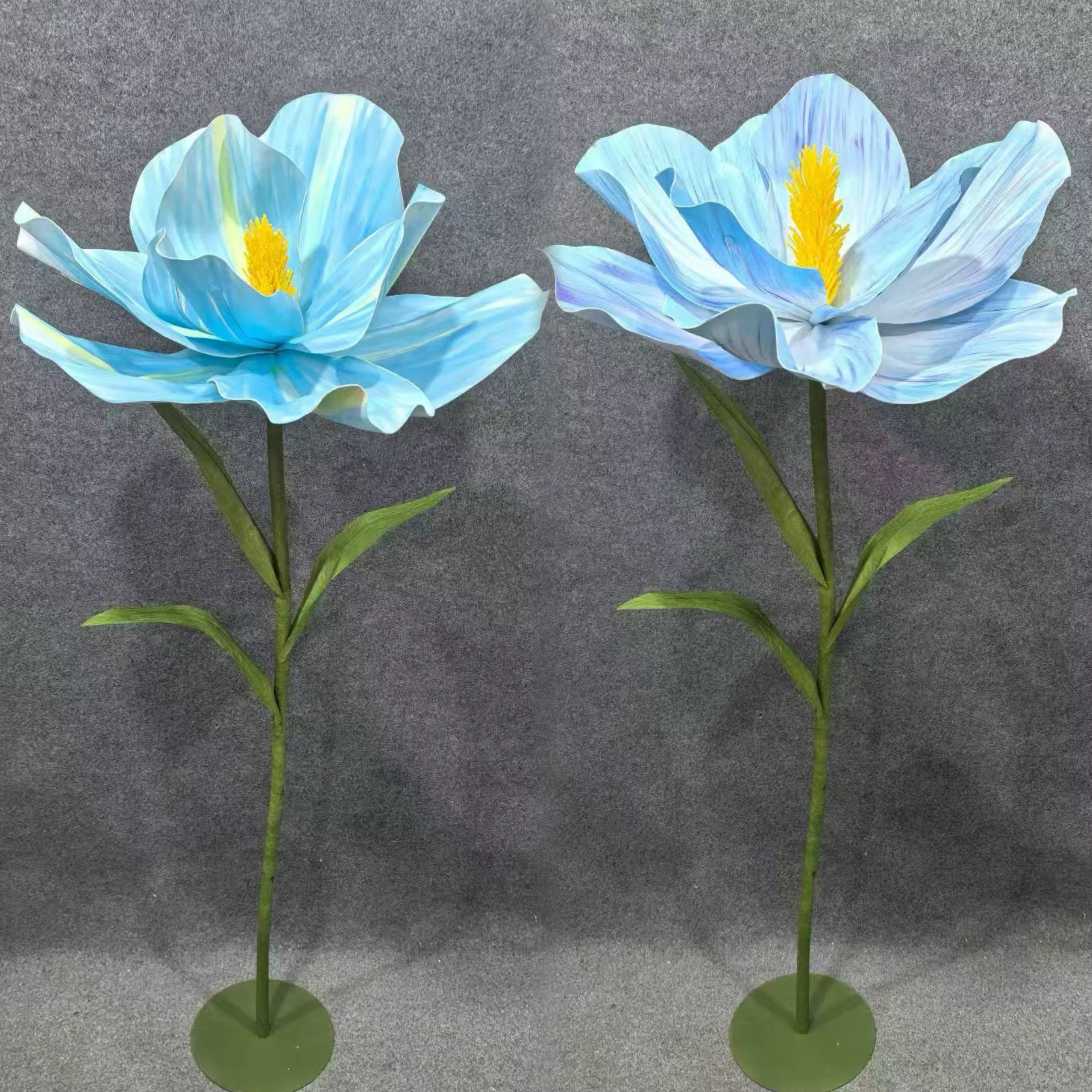 Fleur artificielle géante en mousse Hibiscus de 170 cm avec support pour événements