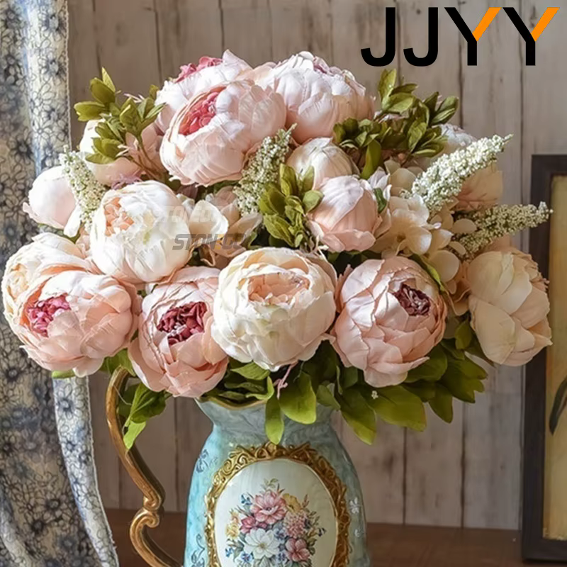 JJYY Bouquet de fleurs artificielles 13 têtes
