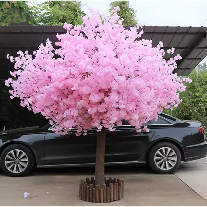 Décoration florale artificielle haut de gamme: arbre à fleurs de cerisier