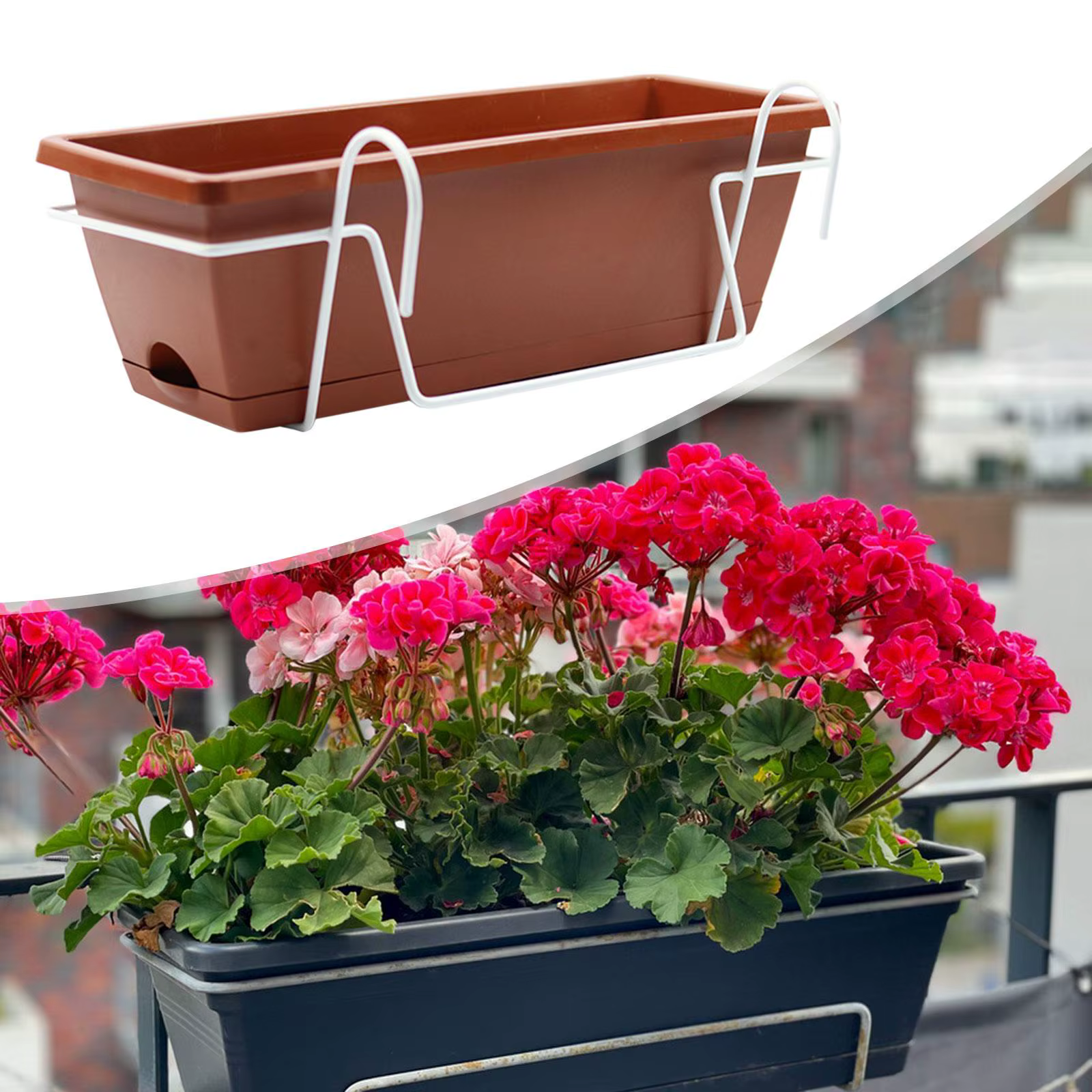 Confronplanteur rectangulaire pour balcon