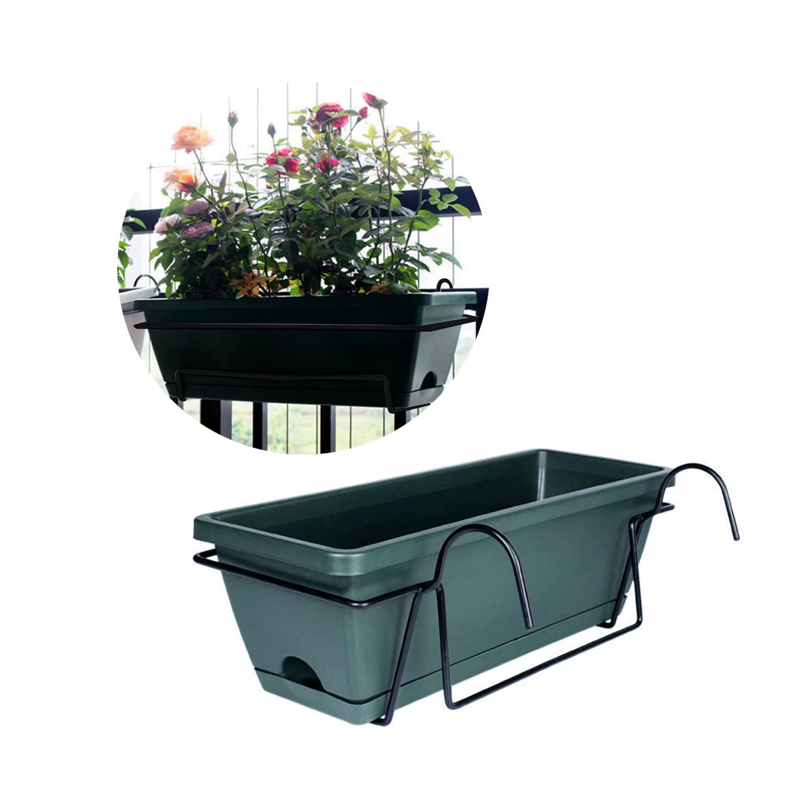 Confronplanteur rectangulaire pour balcon