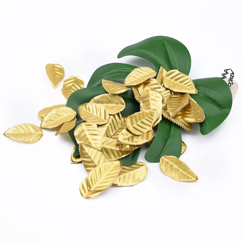 Injtrash-Plantes Artificielles en Feuilles d'Or