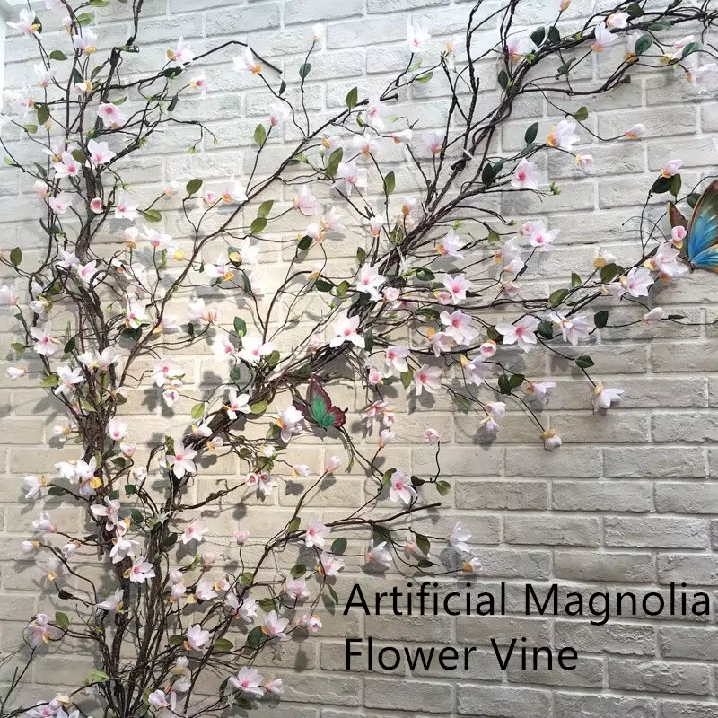 Vigne murale de fond décorative en rotin