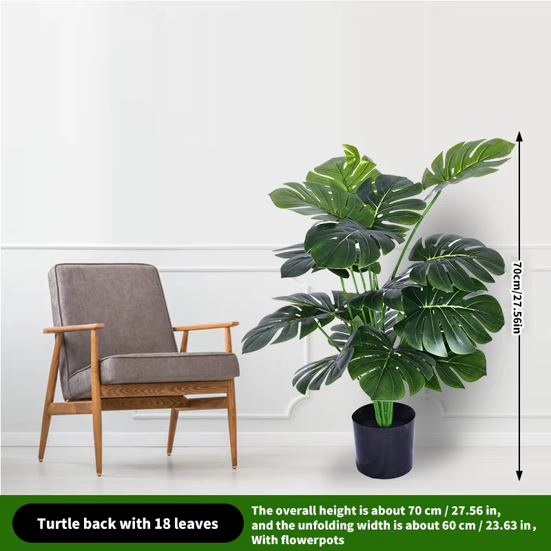 Grande tortue artificielle de palmier tropical