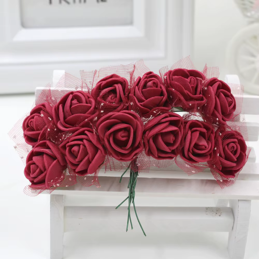 Bouquet de roses artificielles en mousse