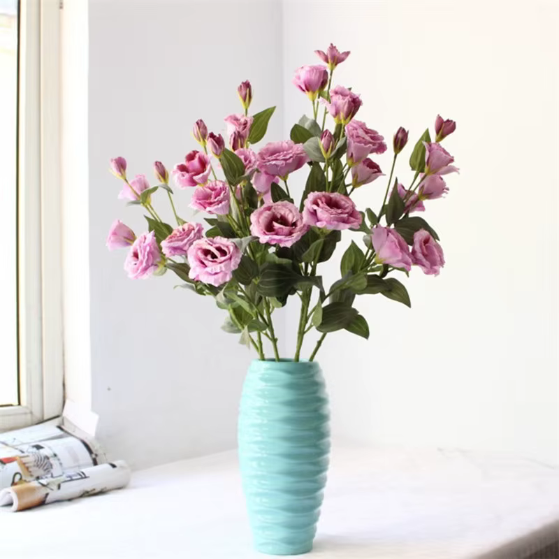 Eustoma-Fleurs artificielles pour fenêtre de maison