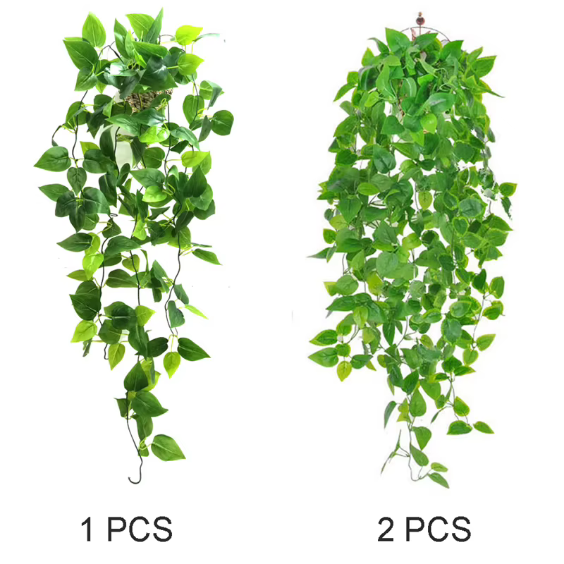 10 pièces plantes suspendues artificielles faux Scindapsus lierre feuilles de vigne mur maison chambre Patio intérieur extérieur décor 1 M/39 pouces en gros XB