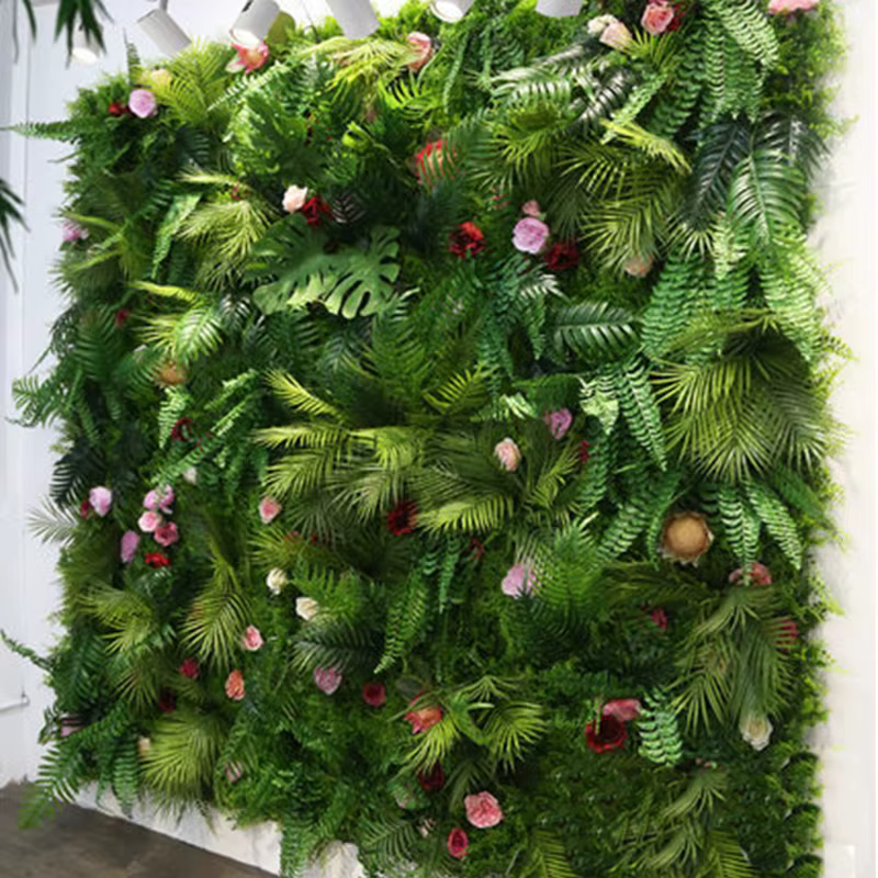Mur de Plantes de Gazon Artificiel