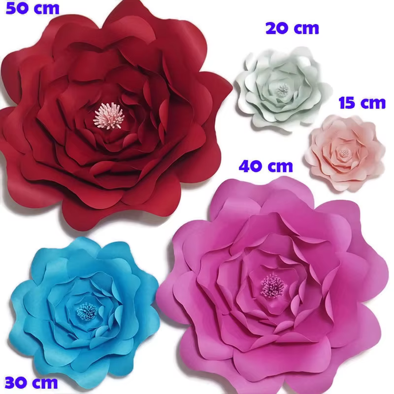 Grande Rose géante en papier
