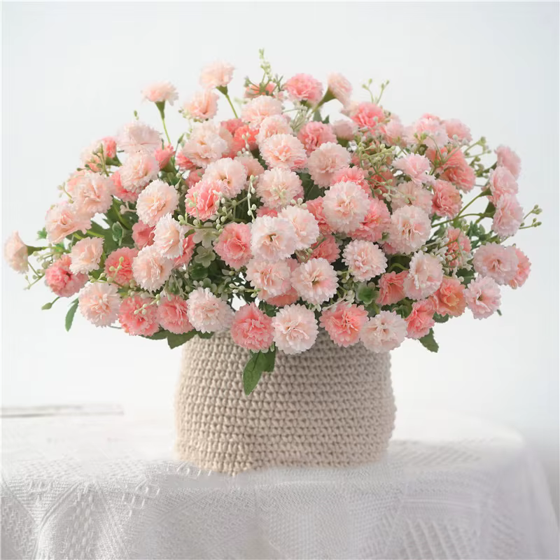 Bouquet de Fleurs Artificielles Roses dans un Vase