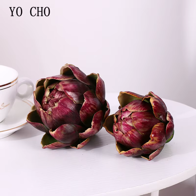 YO CHO Artichaut artificiel plante en plastique fruits