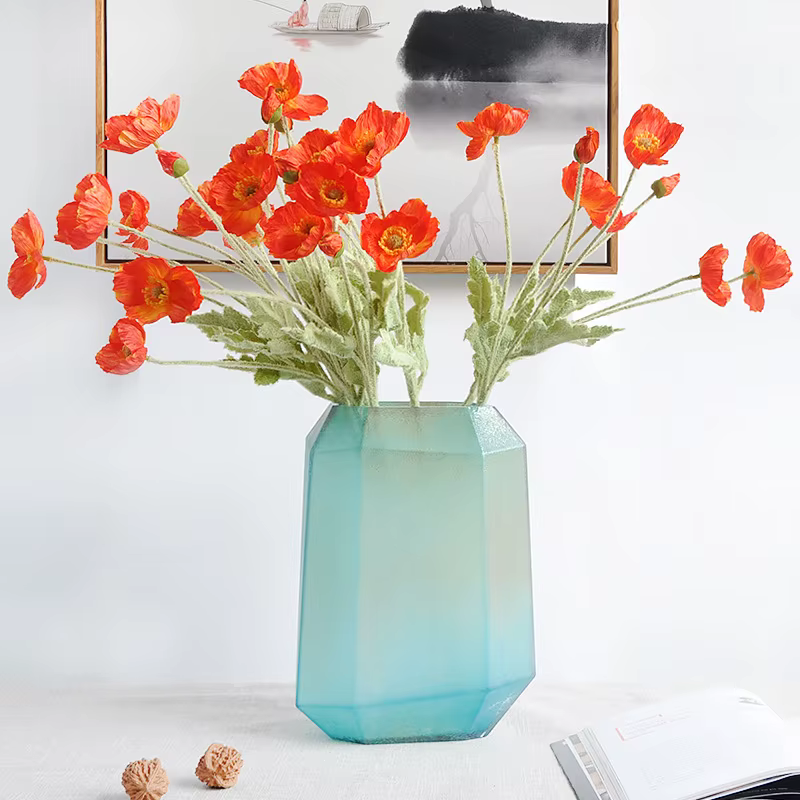 1 pièces fleur artificielle soie maïs coquelicot 53cm vraie touche fausse plante pour décoration de mariage fleurs