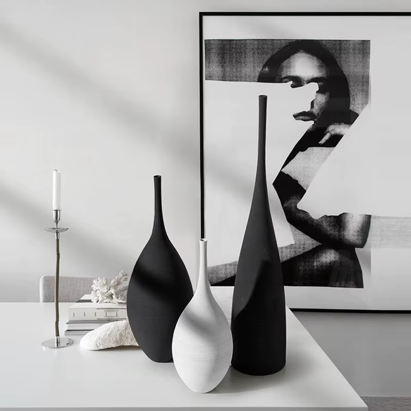 CAPIRON Zen Ceramic Vase for Home Decoration Floor Flowerpot Nordic Interior Centerpiece Living Room