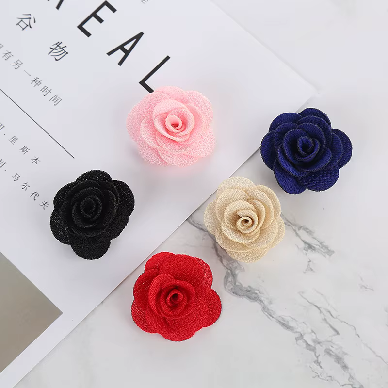 Fleur décorative camélia DIY sans Clip pour filles
