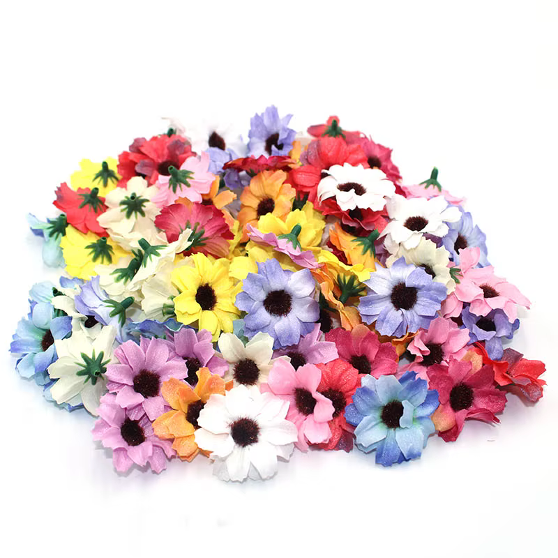 Mini fleur de soie multicolore
