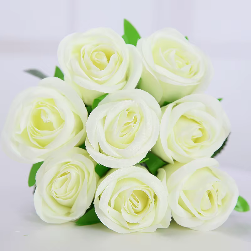 Fleurs artificielles en soie jaune Real Touch