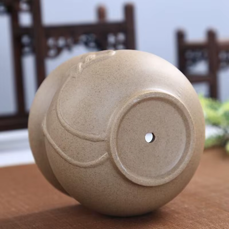 Pot de plante succulente en poterie grossière rétro