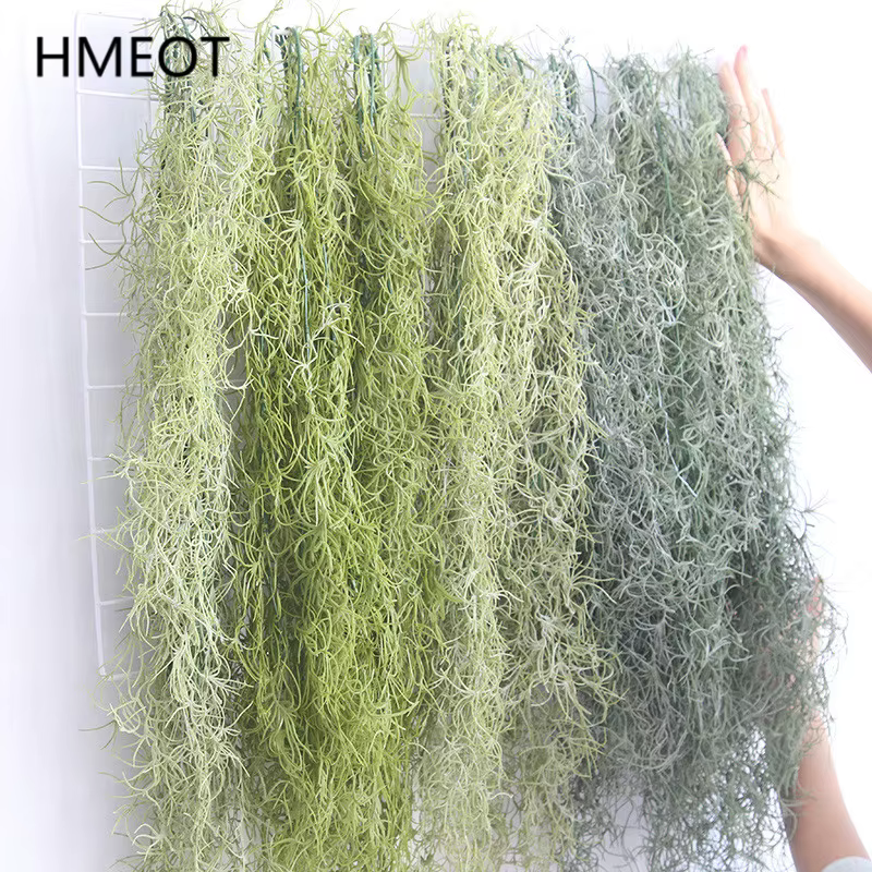107cm Air herbe plantes vertes longue vigne suspendue rotin fleur artificielle en plastique