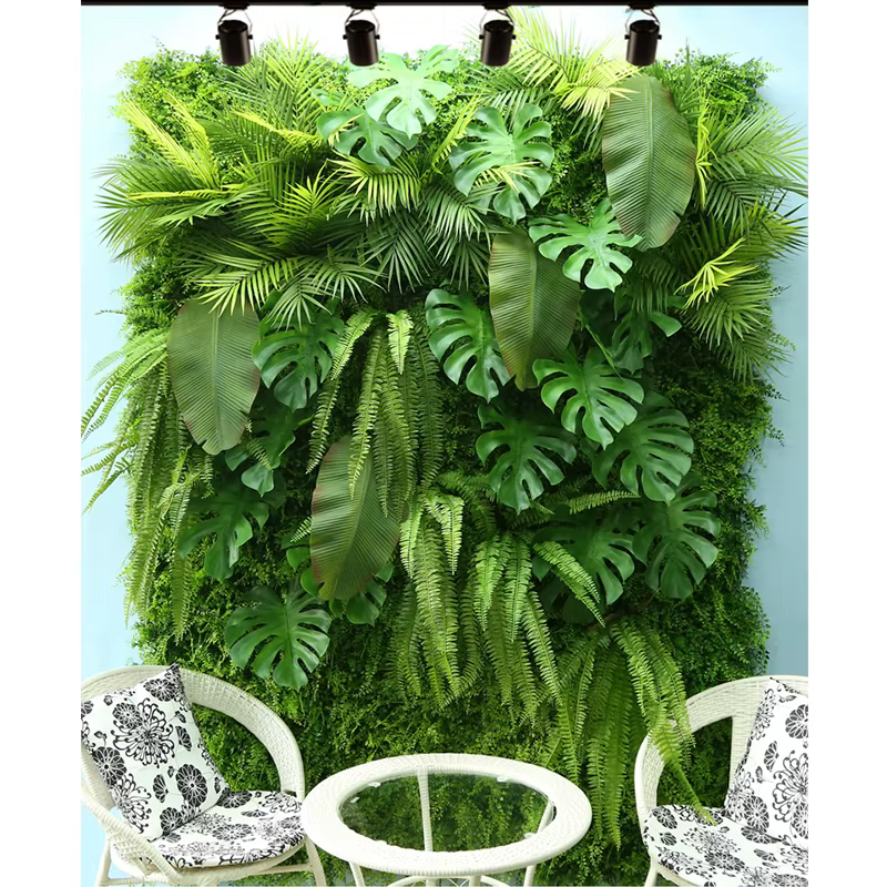 Mur de Plantes de Gazon Artificiel