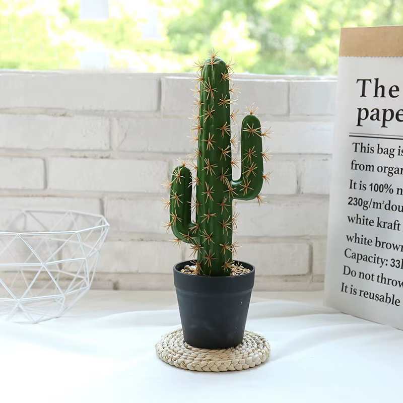 30/43cm plantes tropicales grand arbre de Cactus artificiel intérieur fausse plante succulente branche en plastique boule d'épine du désert pour la décoration intérieure