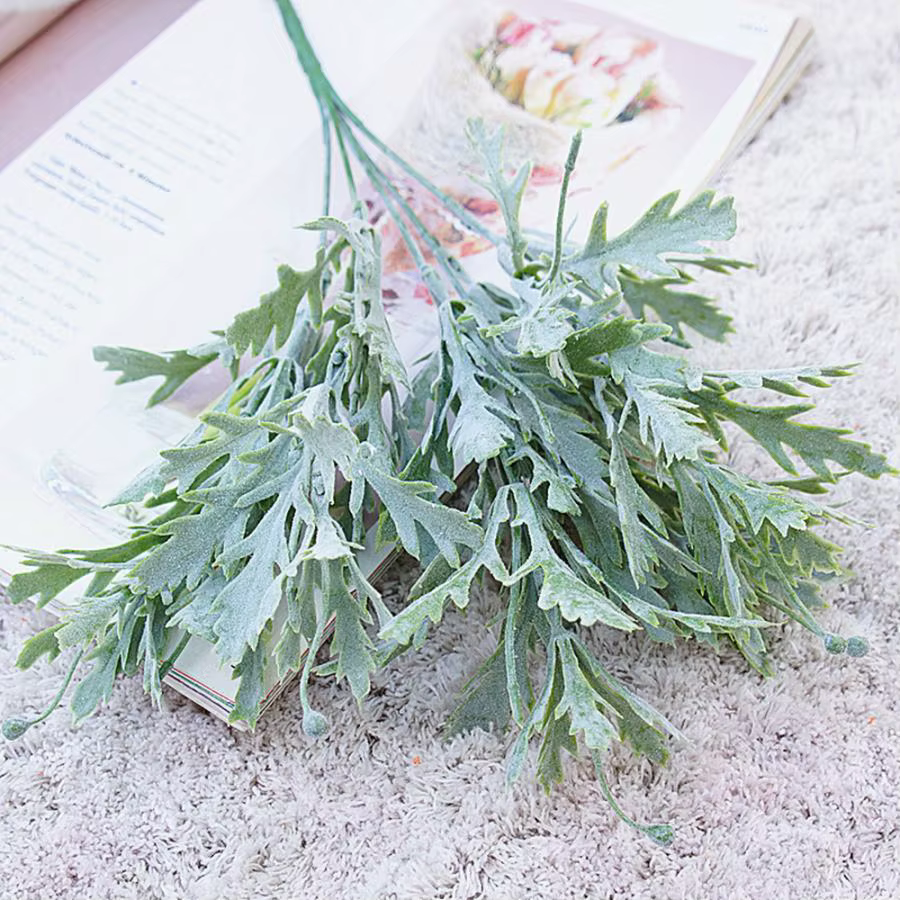 Feuille de chrysanthème fleurs artificielles fausses plantes Vase mural maison chambre mariage photographie Decora Valentine couronne matériel cadeaux