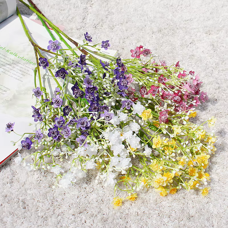 Gypsophila mariée tenant des Vases de fleurs en plastique pour la décoration de la maison