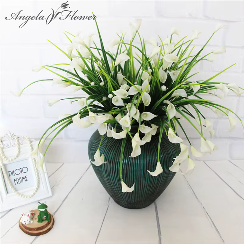Mini calla artificielle avec cuir chevelu