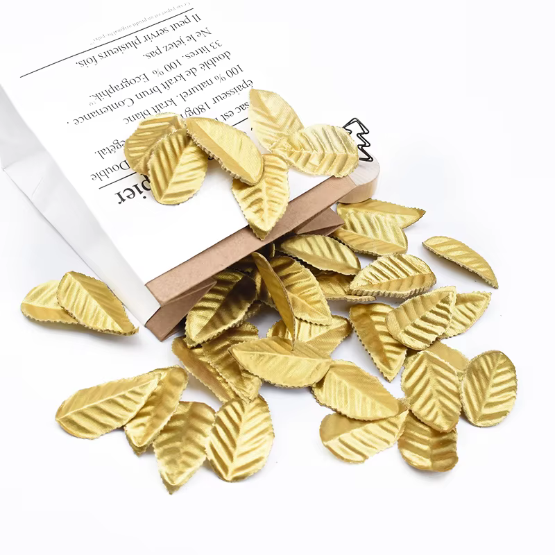 Injtrash-Plantes Artificielles en Feuilles d'Or