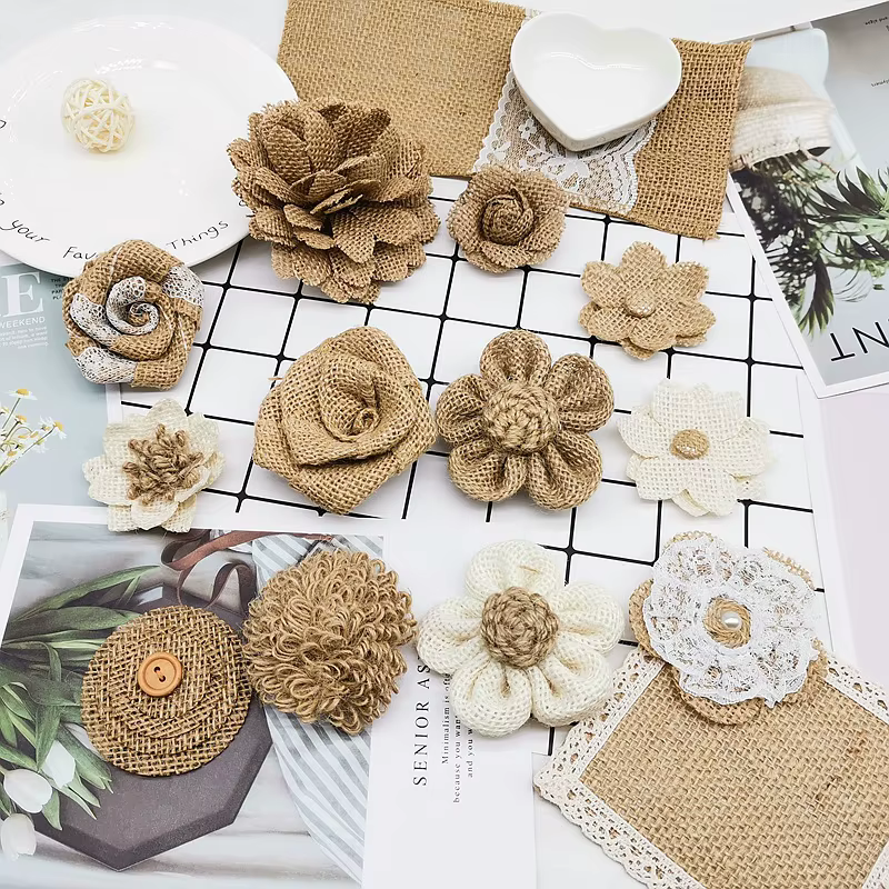Ruban de Toile de Jute Naturelle pour Décoration de Mariage et de Noël, Fleurs, Chapeau, Accessoires, Festival, ix, Artisanat, DIY