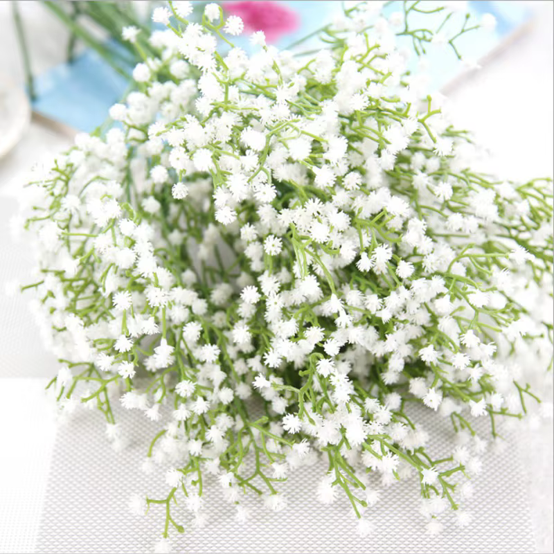 1/3 pièces plante artificielle 1 lot gypsophile petite tête de fleur maison chambre cour décor accessoires couronne mariage bricolage faux accessoire de Table