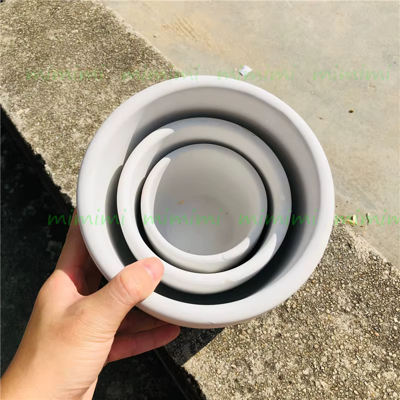 Moule rond en silicone pour pot de fleur en béton, grand moule en ciment, 15cm