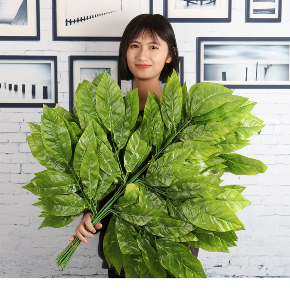 Feuilles de mangue en plastique pour centre commercial