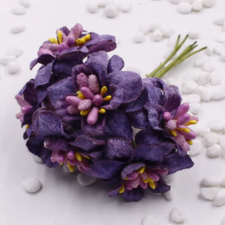 Fleurs décoratives artificielles en velours