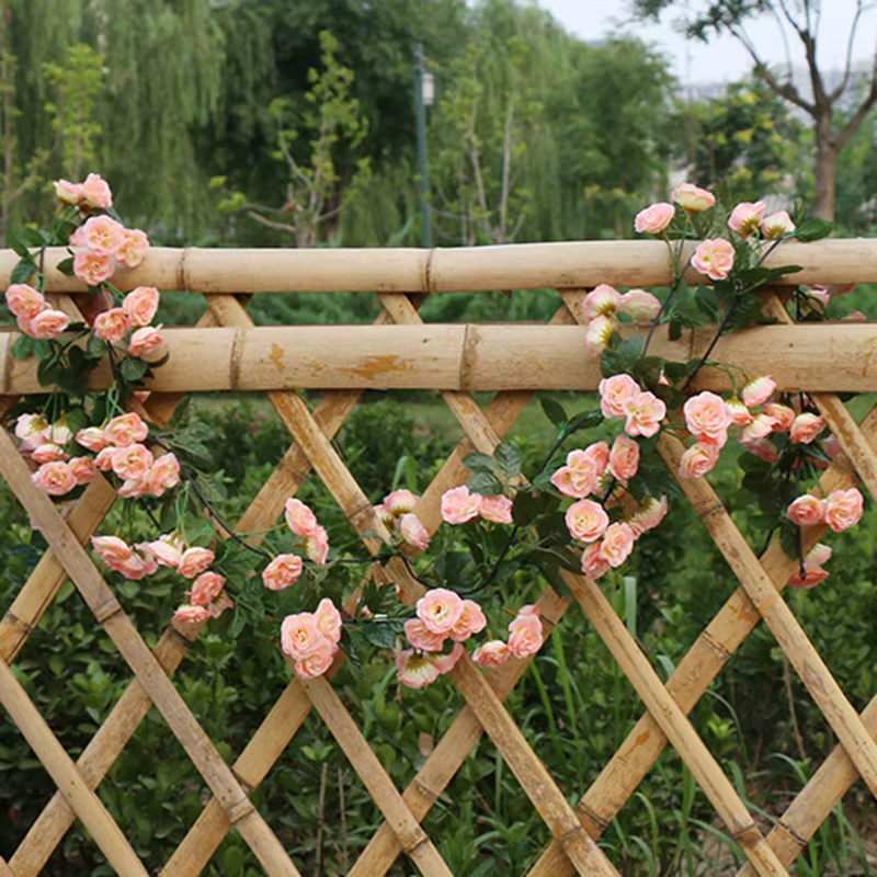 Zerolife guirlande de roses artificielles 1.8M 69 têtes fausses fleurs décor maison jardin mer jaune Parti décorations