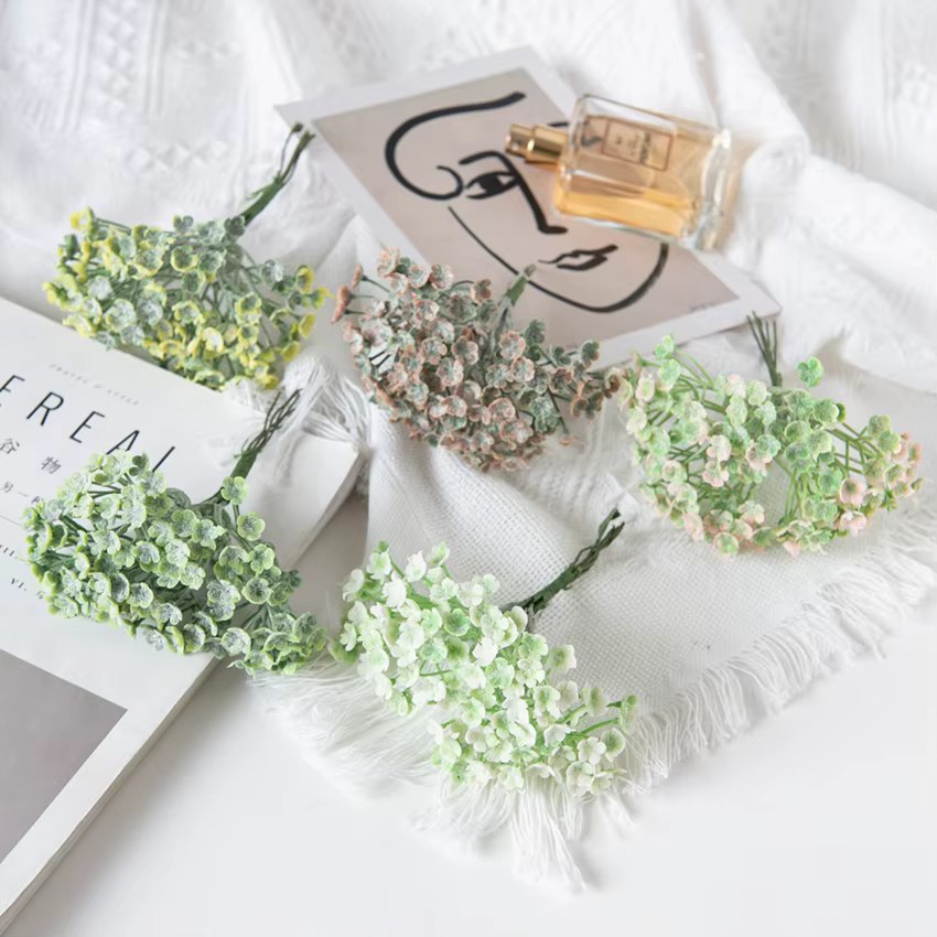 Vase de gypsophile artificiel