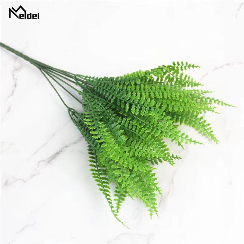 Meldel plantes artificielles en plastique 7 fourchettes imitation