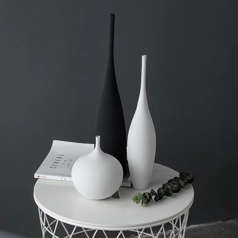 CAPIRON Zen Ceramic Vase for Home Decoration Floor Flowerpot Nordic Interior Centerpiece Living Room