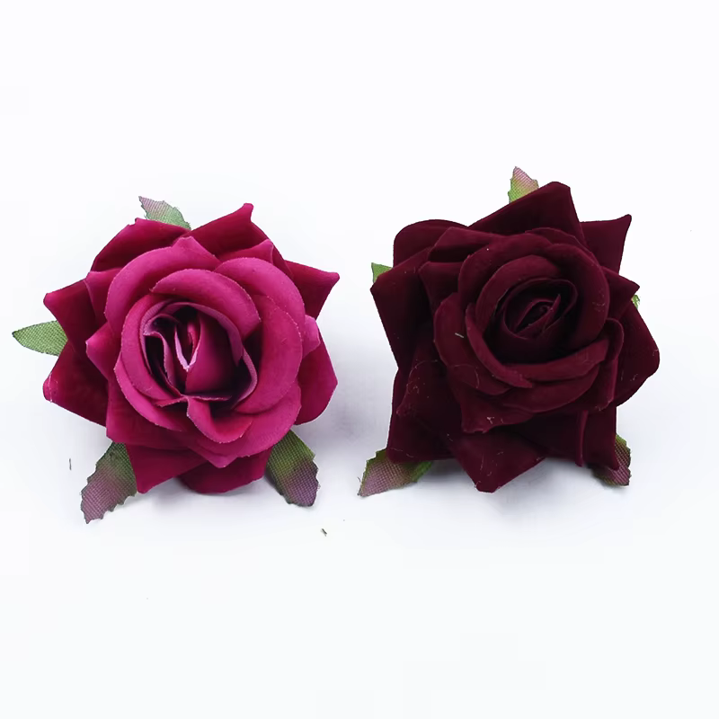 Fleurs artificielles en velours