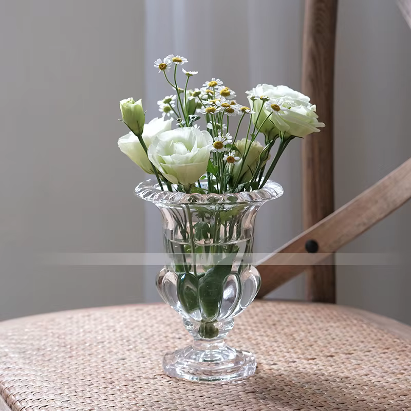 Vase à Fleurs en Verre Transparent