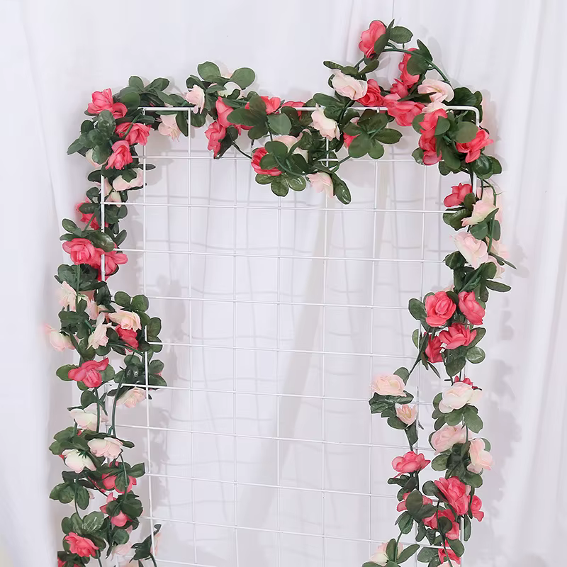 Guirxiété de roses artificielles en soie