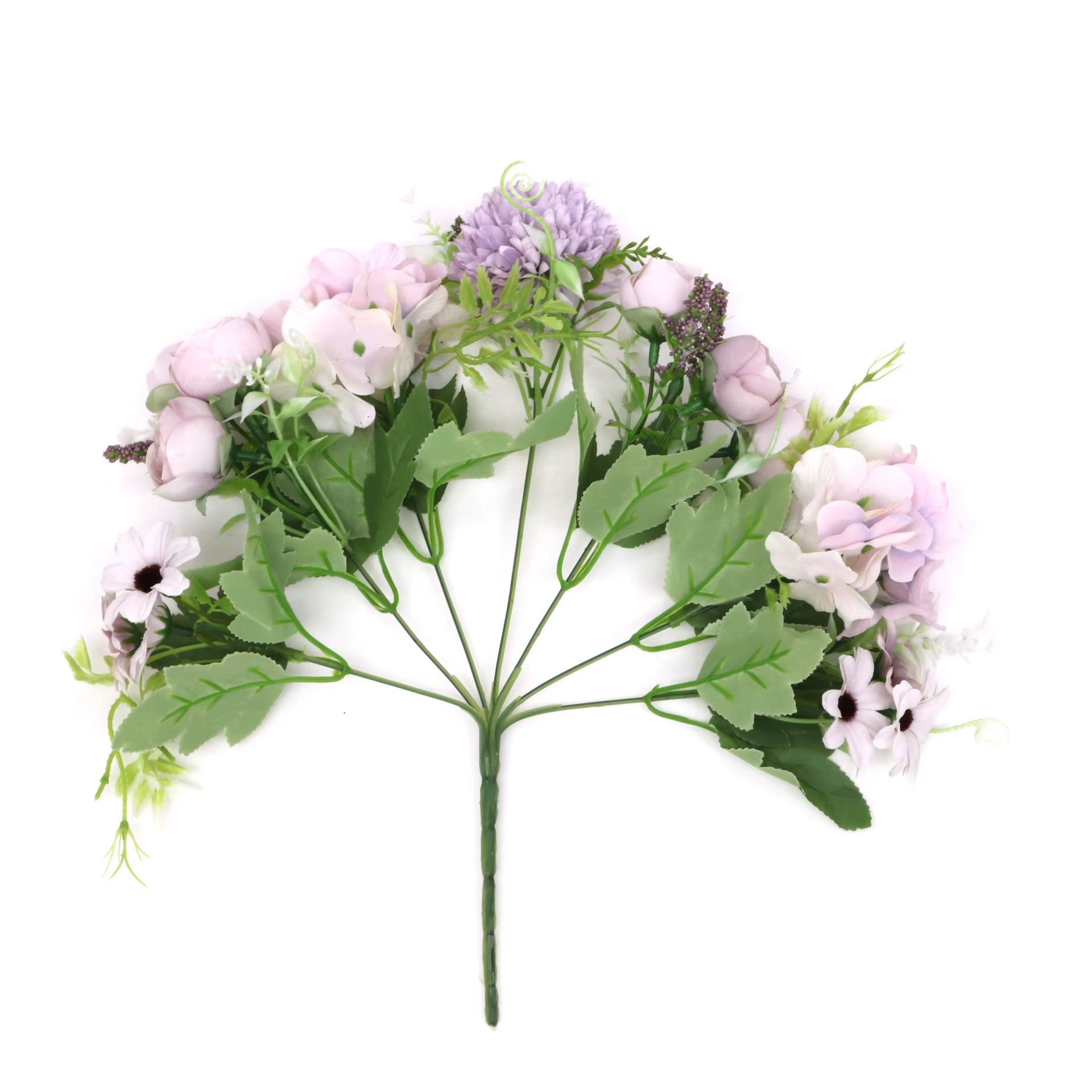 Offre spéciale 1 pièce de fleurs mélangées multicolores belle fleur artificielle rose hortensia soie faux bouquet pour la décoration de mariage en famille