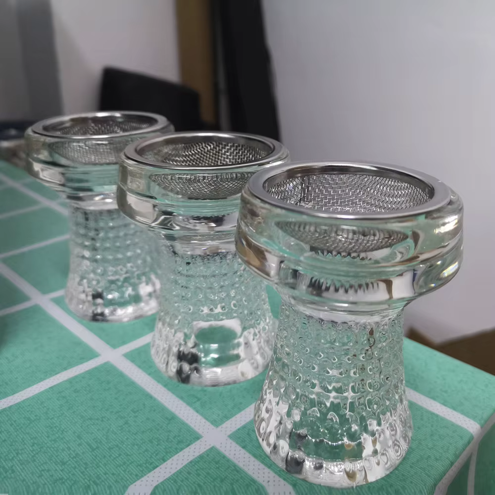 Bols à ovale guilé en verre transparent