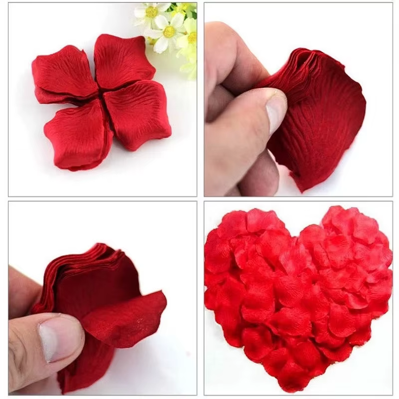 InjRose-Pétale de fleurs artificielles 5x5cm