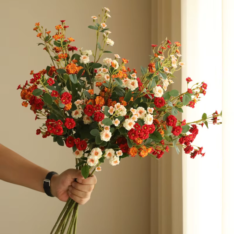 Fleur de simulation de rose longue branche