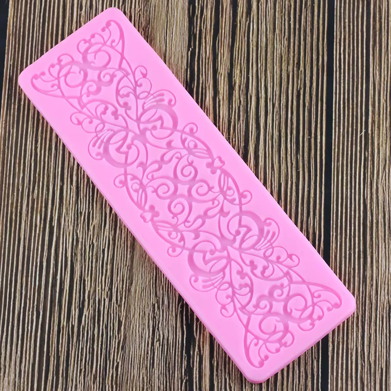 Moules en Silicone pour bordure de gâteau en dentelle de fleur, outils de décoration de gâteau Fondant à faire soi-même, moules à bonbons en argile polymère pour chocolat