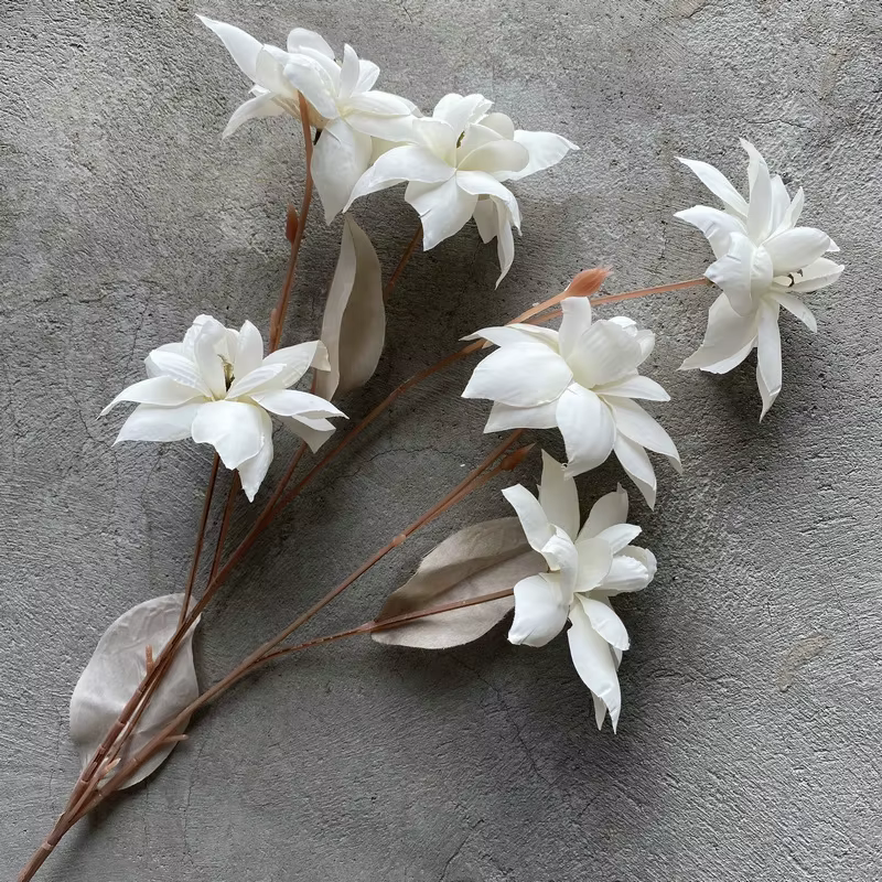 75 cm 6 têtes/branche tissu fleur pas cher décoration soie