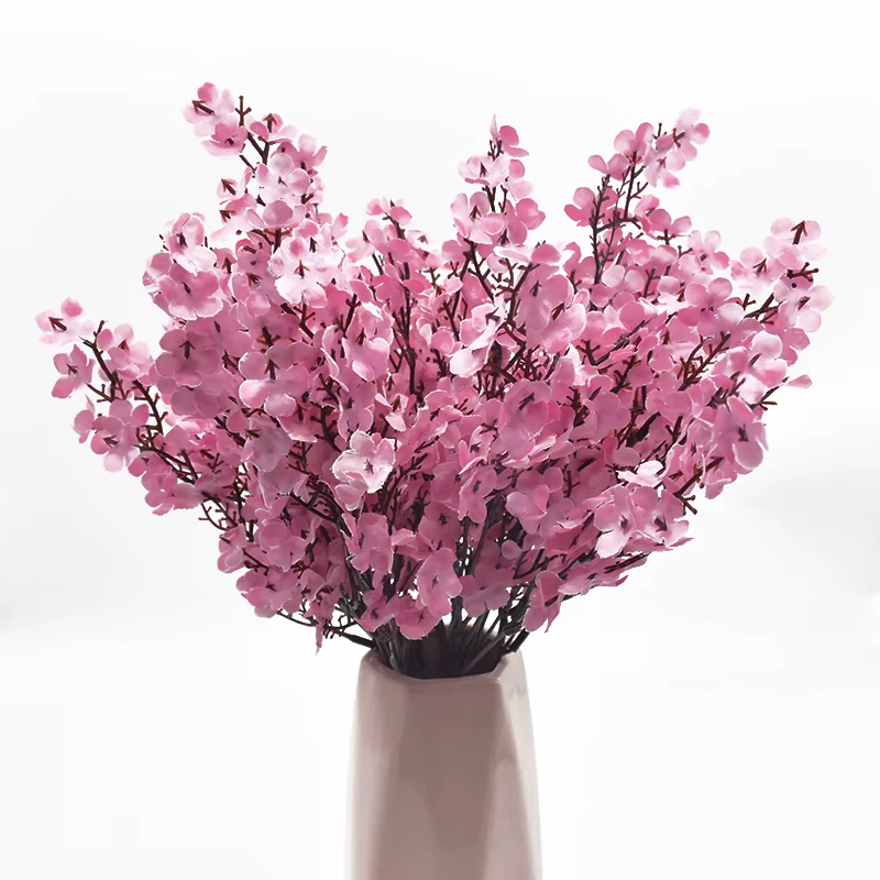 Fleurs artificielles gypsophile en soie rose