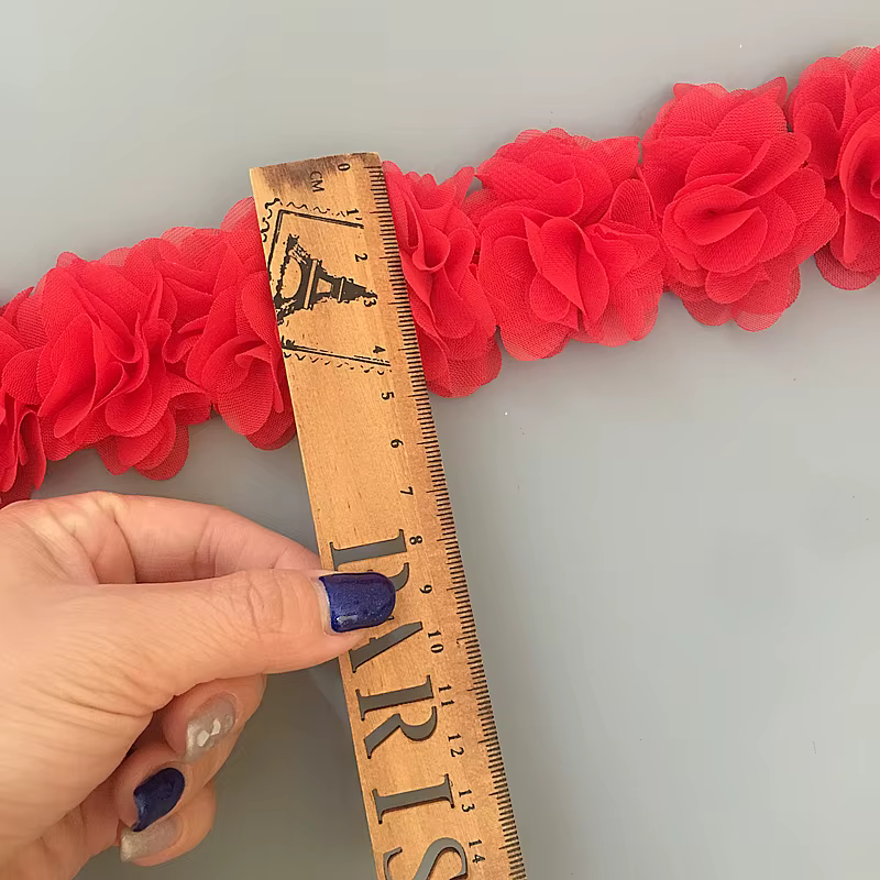 Fleurs en mousseline de soie 3D